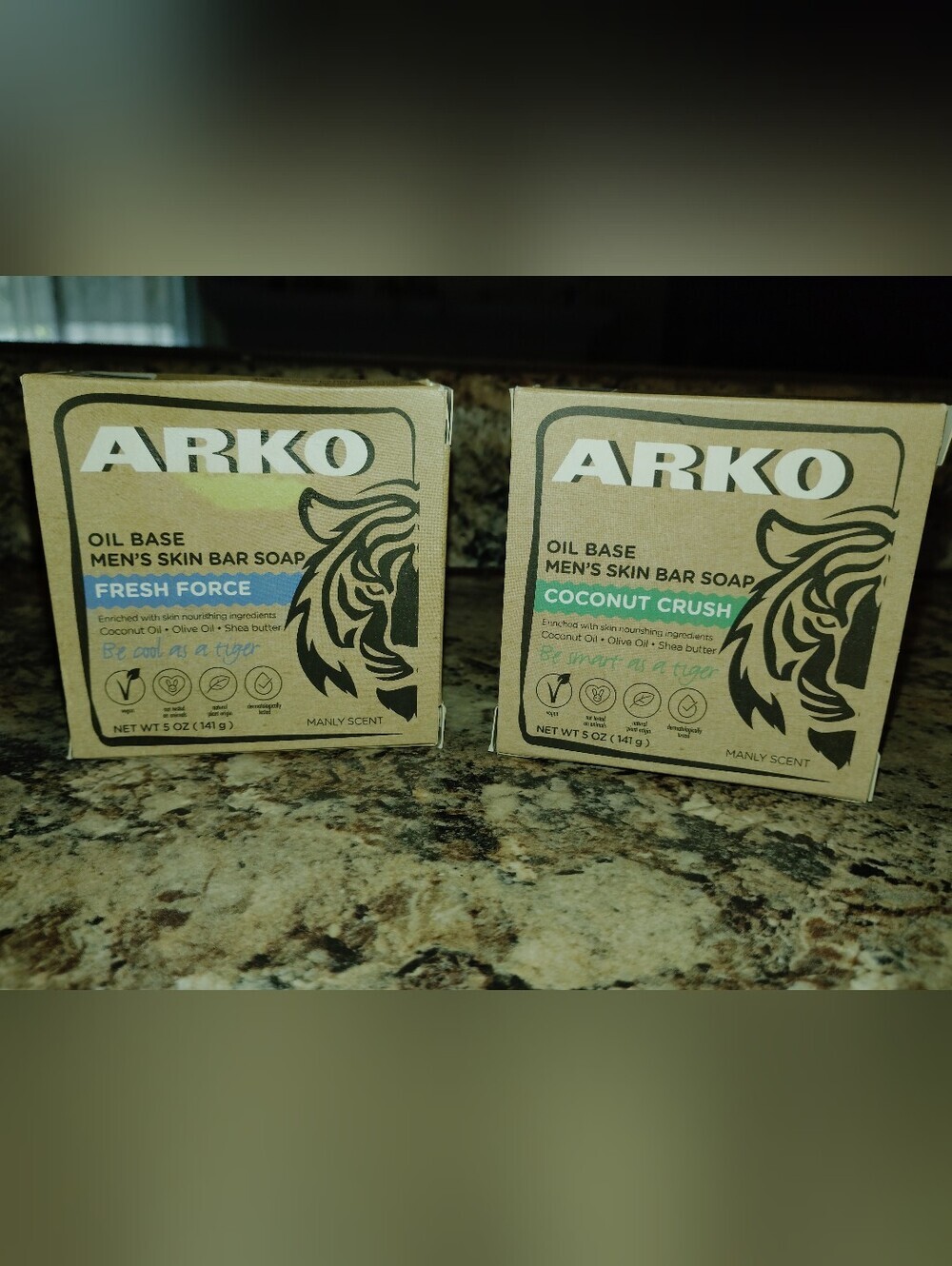 Men's Oil Base Skin Bar Soap - Fresh Force & Coconut Crush (Natural Kraft).